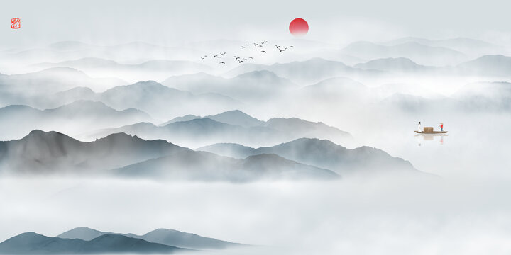 水墨山水畫
