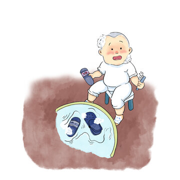 寶寶刷鞋