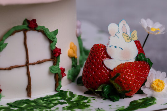 蘑菇屋兔子蛋糕