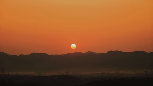 山城夕阳