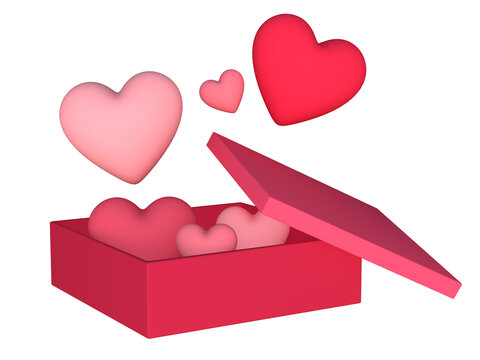 粉色爱心礼盒