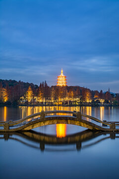 杭州西湖夜景