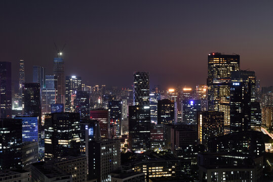 深圳南山科技园后海风光夜景