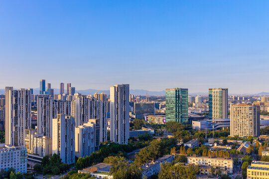 北京望京商圈城市风光