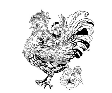 線條雞