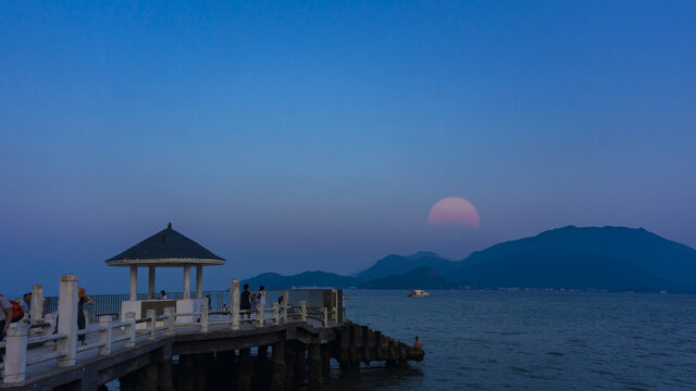 海岸海滩海边日落