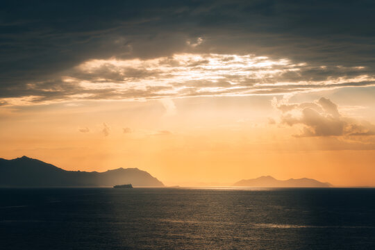 海上落日风景