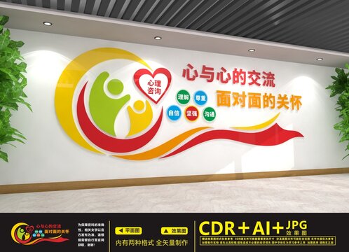 心理健康文化墻