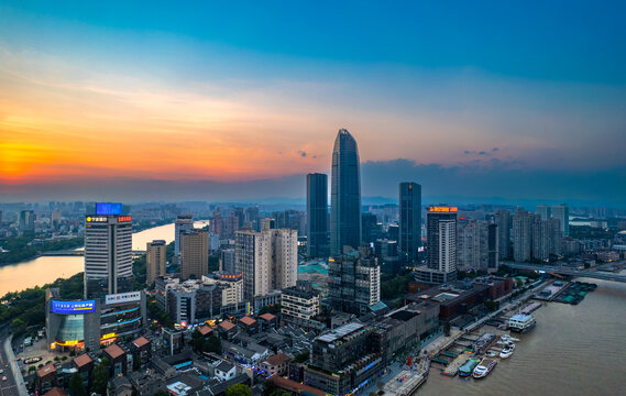 宁波三江口老外滩夜景