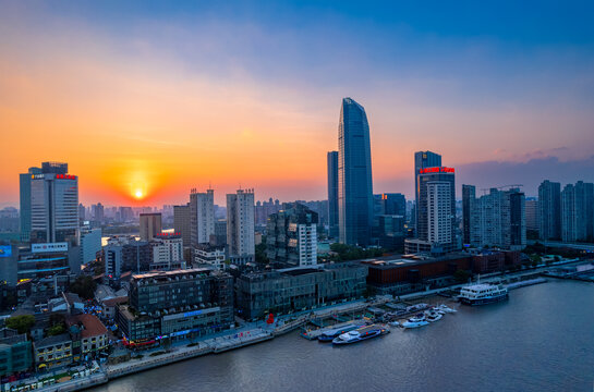 宁波三江口老外滩夜景