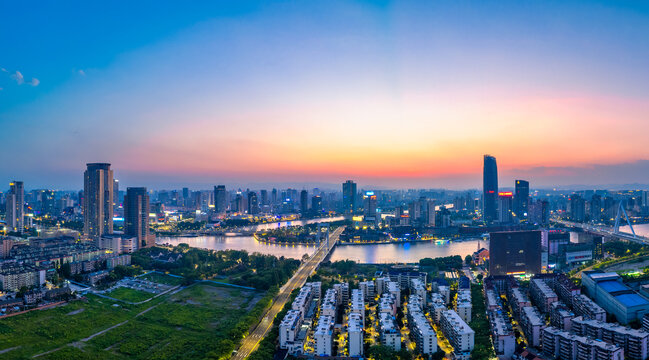 宁波三江口老外滩夜景