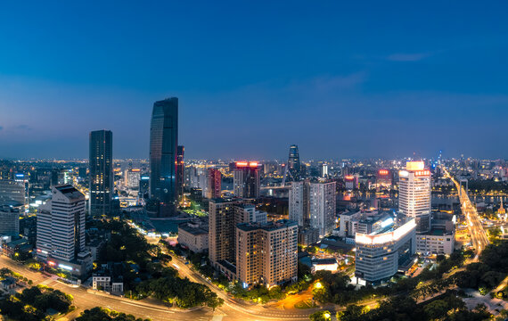 宁波三江口城市夜景