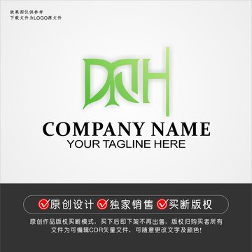 DH标志DH字母logo