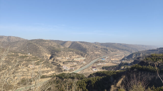 甘肃庆阳山沟西北山沟千沟万壑