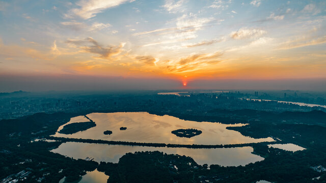 杭州西湖大景