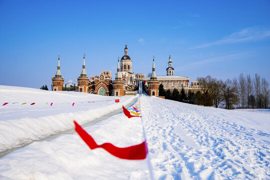 伏尔加庄园冬季雪景