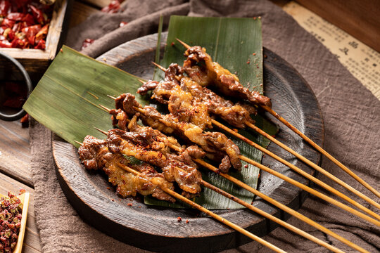 碳烤牛肉串农家味