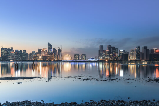 杭州城市景观夜景大画幅