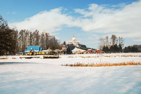 哈尔滨伏尔加庄园冬季雪景