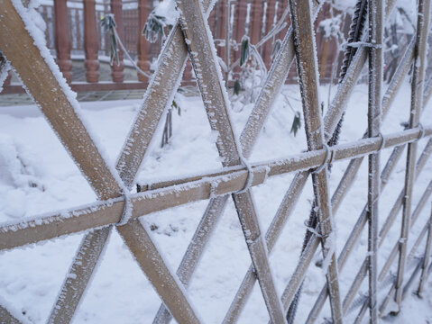 雪景篱笆