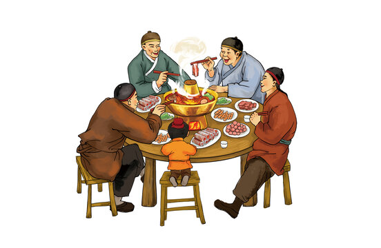 火鍋插畫
