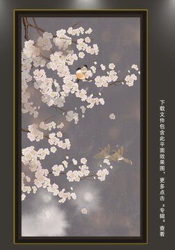 古典梅花壁畫