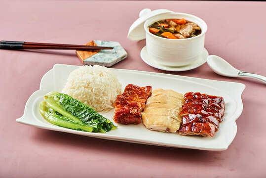 雞鴨燒排骨飯