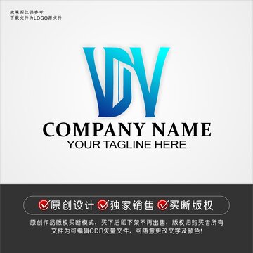 DV标志DV字母logo