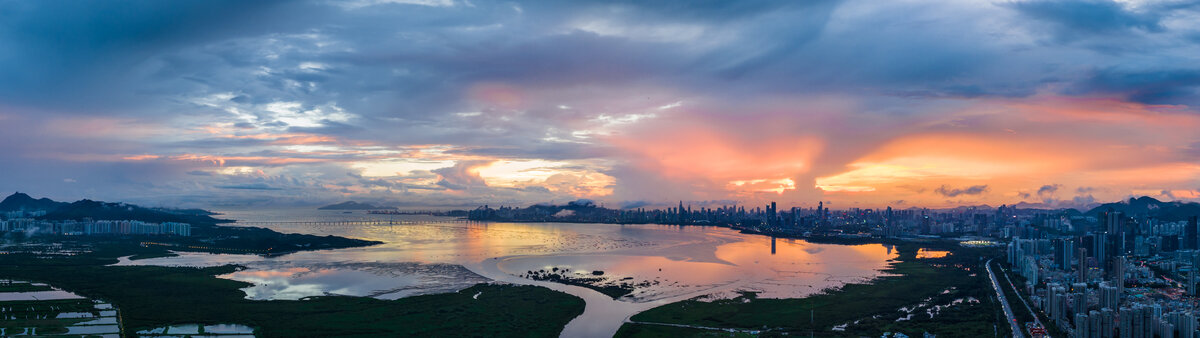 深圳南山区深圳湾大景