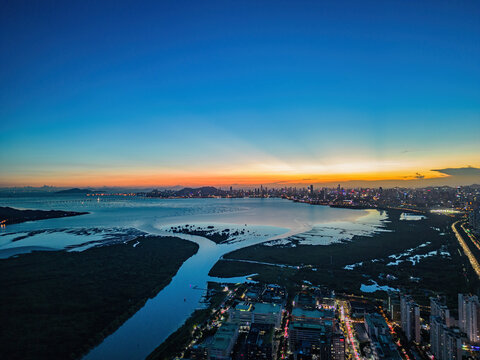 深圳南山区深圳湾大景