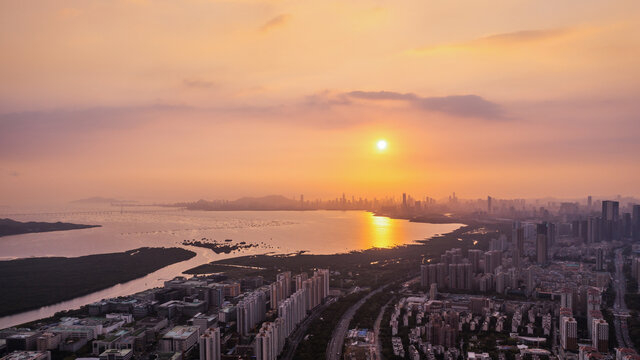 深圳南山区深圳湾大景