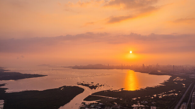 深圳南山区深圳湾大景