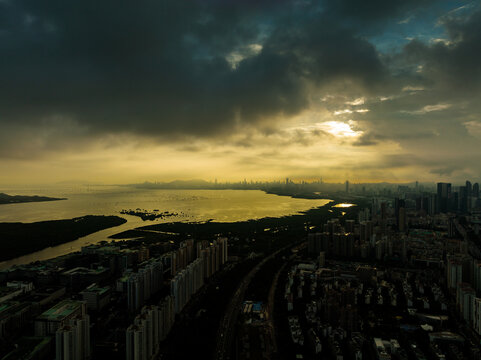 深圳南山区深圳湾大景