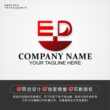 ED标志ED字母logo