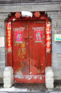 老北京胡同大門