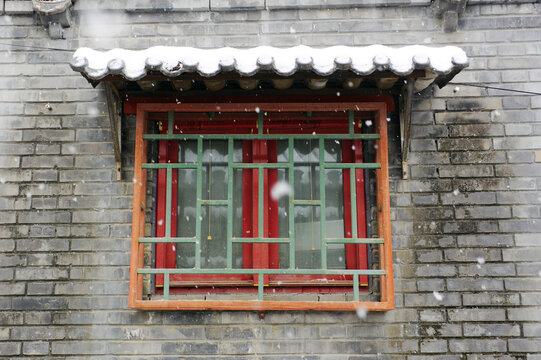 老北京胡同窗户