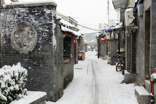 老北京胡同雪景