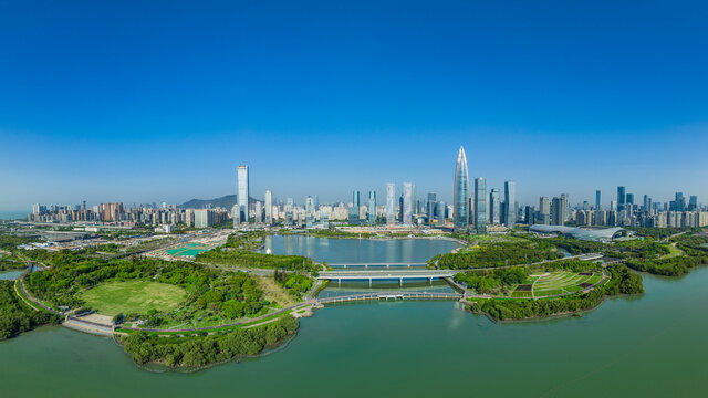 南山区深圳湾建筑群大景