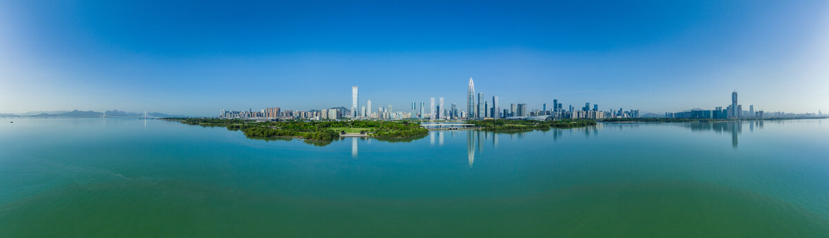 南山区深圳湾建筑群大景