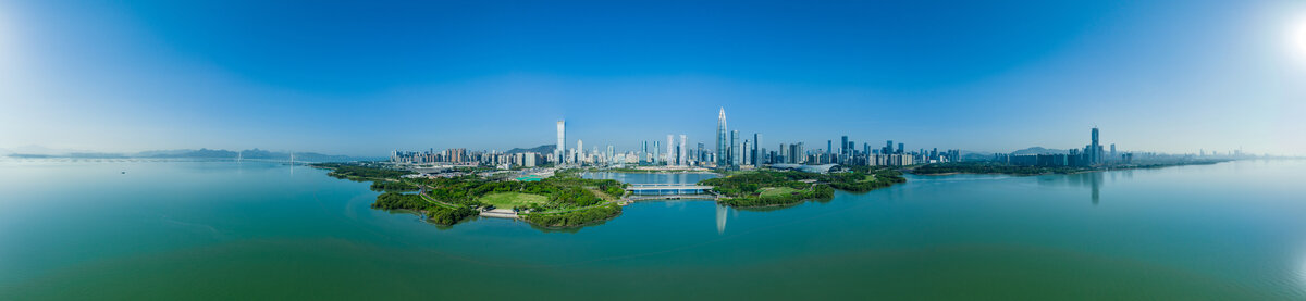 南山区深圳湾建筑群大景