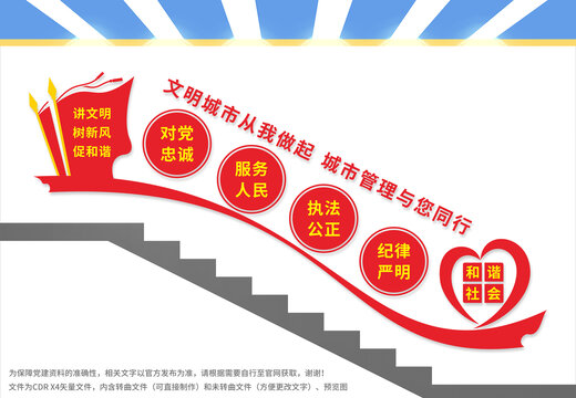 城管樓梯文化墻