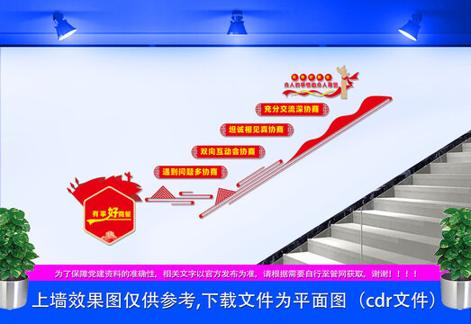 有事好商量樓梯文化墻