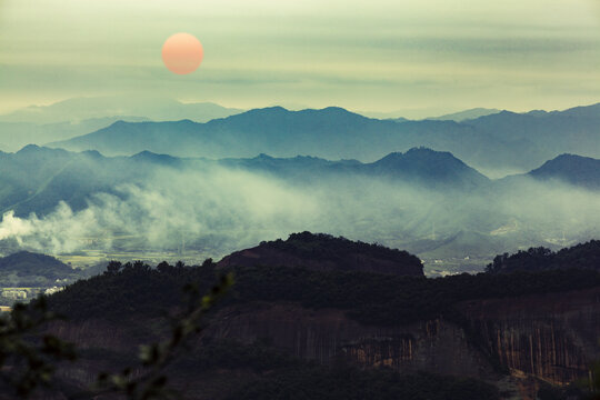 丹霞山夕阳