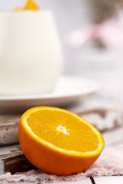 水果橙子早餐创意图片