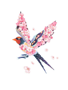 燕子穿花衣