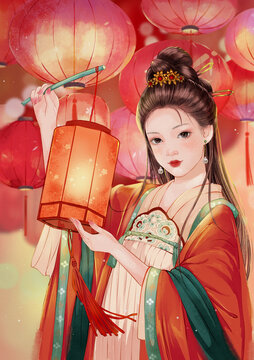 古風(fēng)新年賀圖
