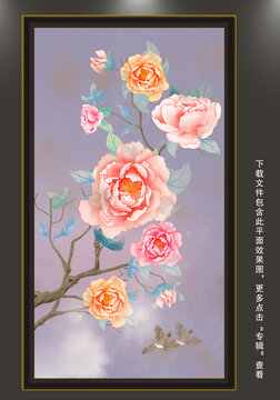 牡丹花鳥