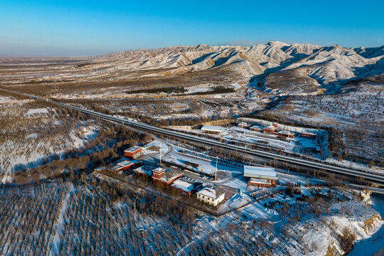 大同高速公路烽峪服务区航拍