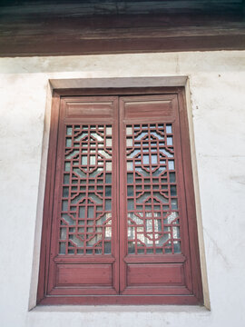 中国传统花格窗