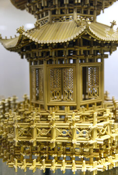 高粱稈扎刻工藝品